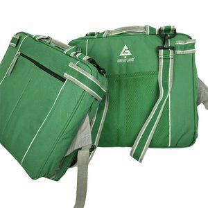 Greatland Stadium Seating Pads Cushions Bleacher Seats, Green / White, One Pair